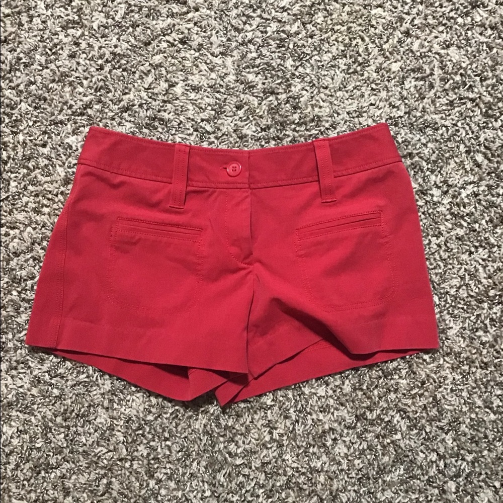 Express red shorts, size 1/2
